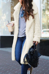 Cárdigan largo de invierno con solapa Chicindress (3 colores)